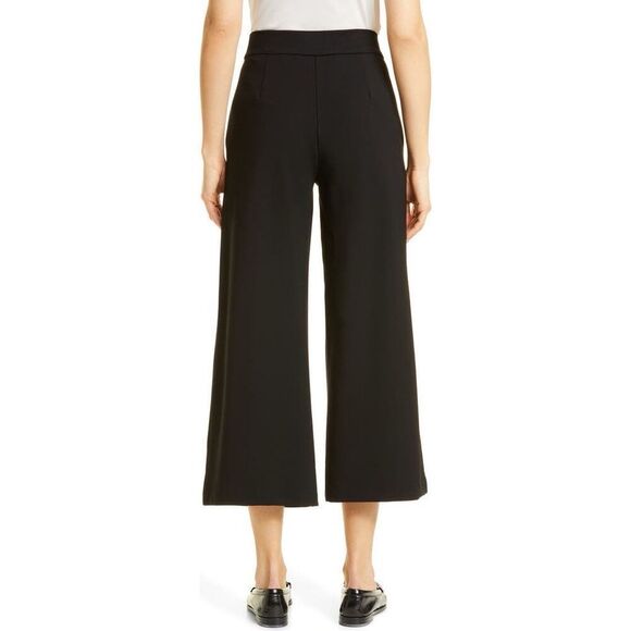 NWT Masai Copenhagen Womens Pintuck Piana Pleat Pull-On Crop Pants Black Sz XL - Picture 2 of 12